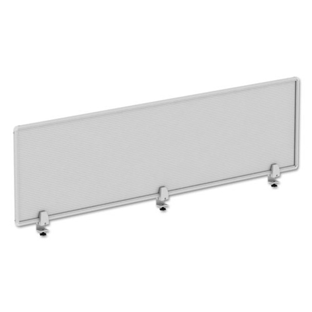 Polycarbonate Privacy Panel, 65w X 0.50d X 18h, Silver/clear