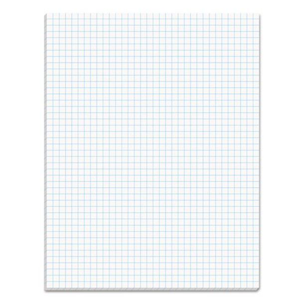 Quadrille Pads, 4 Sq/in Quadrille Rule, 8.5 X 11, White, 50 Sheets
