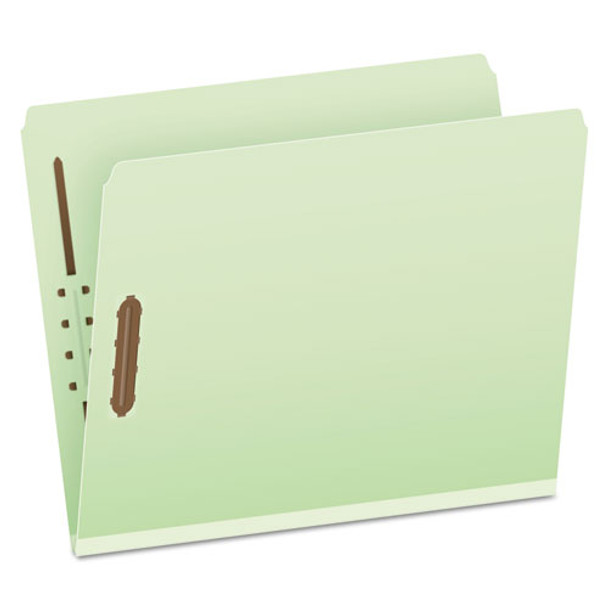 Heavy-duty Pressboard Folders W/ Embossed Fasteners, Letter Size, Green, 25/box