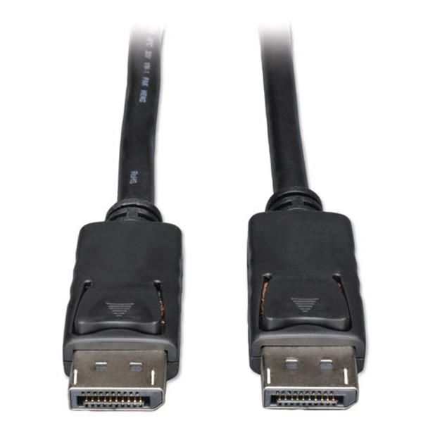 Displayport Cable With Latches (m/m), 4k X 2k 3840 X 2160 @ 60hz, 6 Ft.