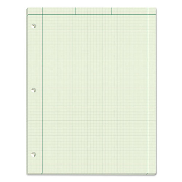Engineering Computation Pads, 5 Sq/in Quadrille Rule, 8.5 X 11, Green Tint, 100 Sheets