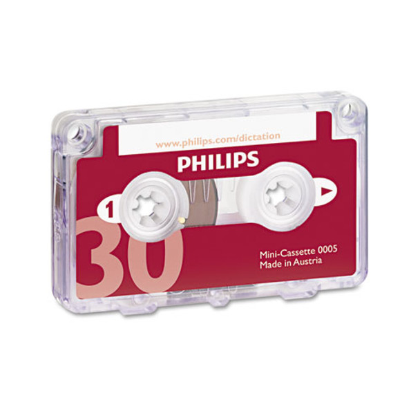 Audio & Dictation Mini Cassette, 30 Minutes (15 X 2), 10/pack