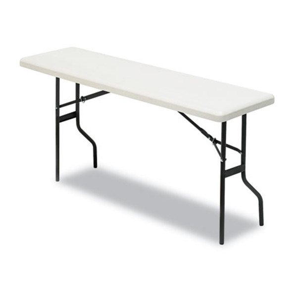 Indestructables Too 1200 Series Folding Table, 60w X 18d X 29h, Platinum
