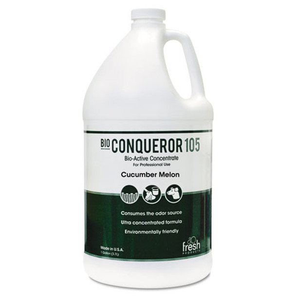 Bio Conqueror 105 Enzymatic Odor Counteractant Concentrate, Cucumber Melon, 1 Gal, 4/carton