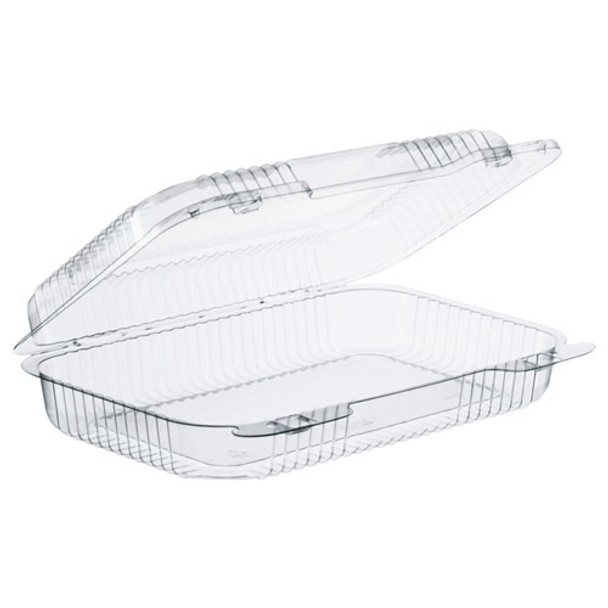 Staylock Clear Hinged Lid Containers, 9.4 X 6.8 X 2.1, Clear, 250/carton