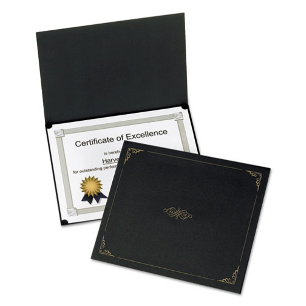 Certificate Holder, 11 1/4 X 8 3/4, Black, 5/pack