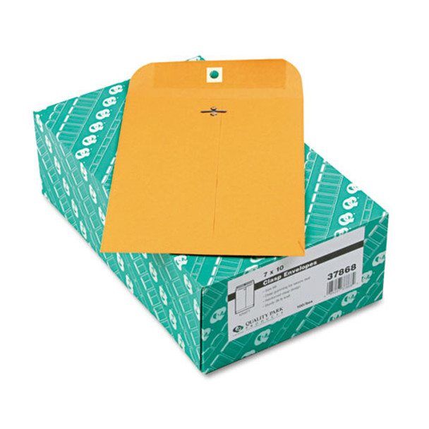 Clasp Envelope, #68, Cheese Blade Flap, Clasp/gummed Closure, 7 X 10, Brown Kraft, 100/box