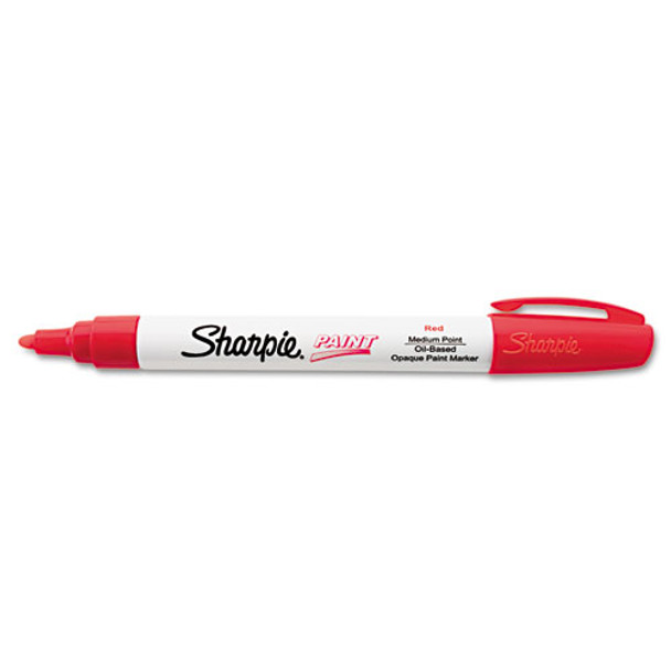 Permanent Paint Marker, Medium Bullet Tip, Red