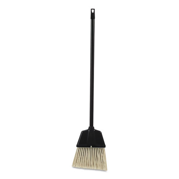 Lobby Dust Pan Broom, Plastic, Natural/black, 38", 12/carton