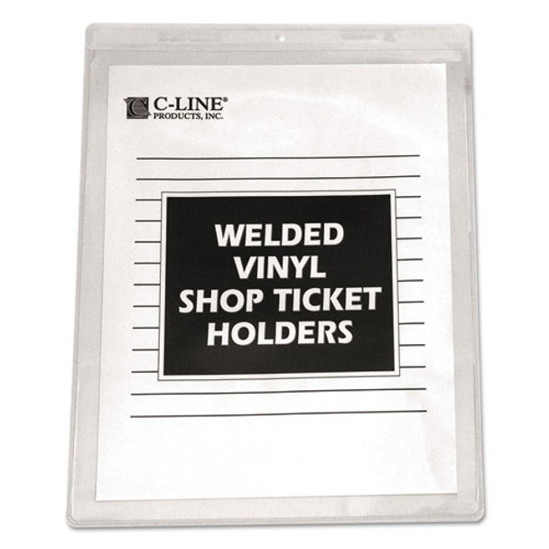 Clear Vinyl Shop Ticket Holders, Both Sides Clear, 15 Sheets, 8 1/2 X 11, 50/bx