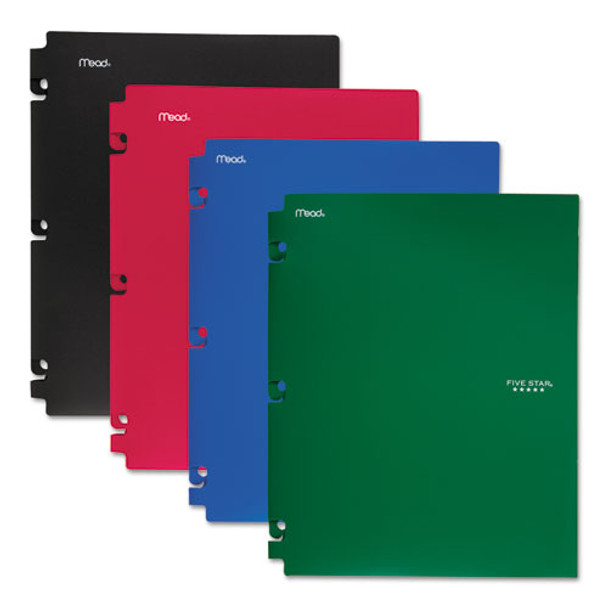 Snap-in Plastic Folder, 20 Sheets, 8 1/2 X 11, Assorted, Snap Closure, 4/set