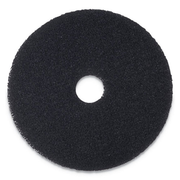 Stripping Floor Pads, 21" Diameter, Black, 5/carton