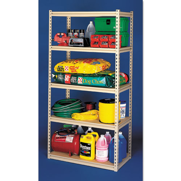 Stur-d-stor Shelving, Five-shelf, 36w X 18d X 72h, Sand