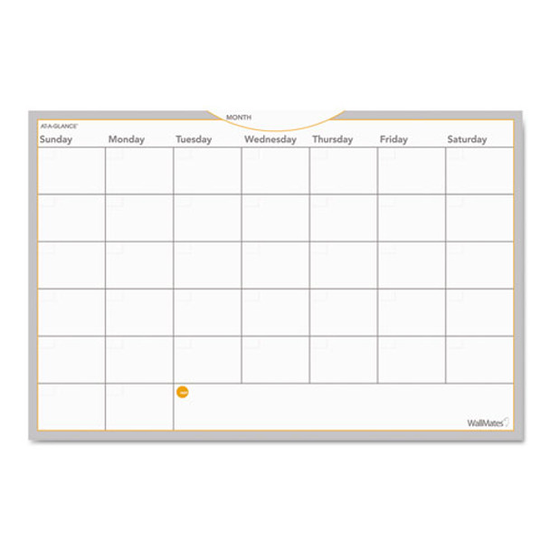 Wallmates Self-adhesive Dry Erase Monthly Planning Surface, 36 X 24