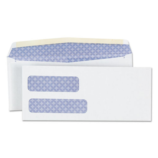 Double Window Business Envelope, #9,  Blade Flap, Gummed Closure, 3.88 X 8.88, White, 500/box