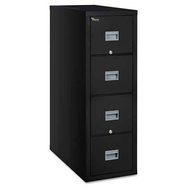 Patriot Insulated Four-drawer Fire File, 20.75w X 31.63d X 52.75h, Black