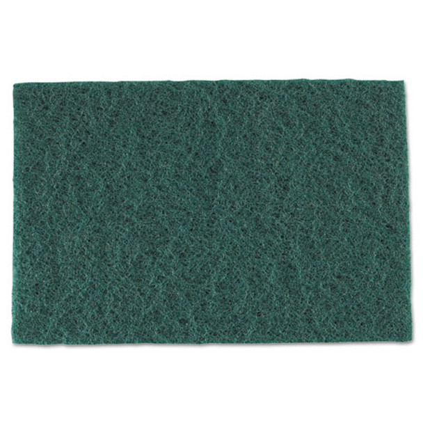 Medium-duty Scouring Pad, 6 X 9, Green, 60/carton