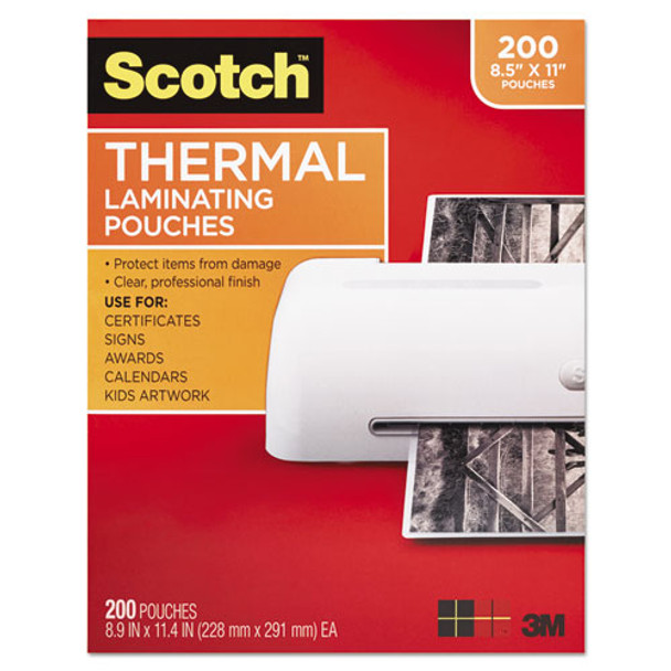 Laminating Pouches, 3 Mil, 9" X 11.5", Gloss Clear, 200/pack - DMMMTP3854200