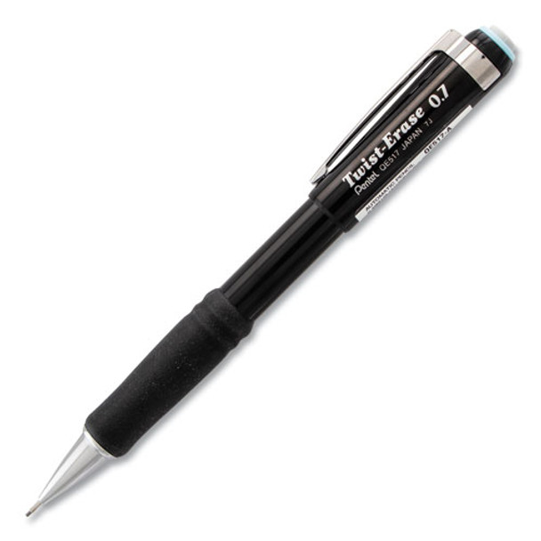 Twist-erase Iii Mechanical Pencil, 0.7 Mm, Hb (#2.5), Black Lead, Black Barrel