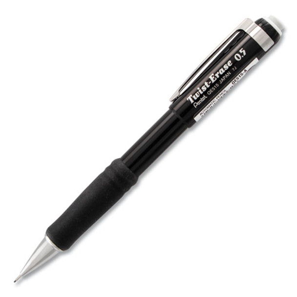 Twist-erase Iii Mechanical Pencil, 0.5 Mm, Hb (#2.5), Black Lead, Black Barrel