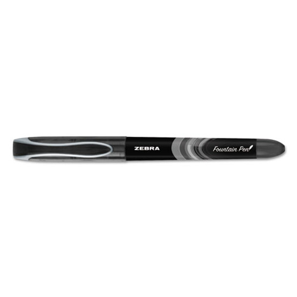 Fountain Pen, Fine 0.6mm, Black Ink/barrel, Dozen
