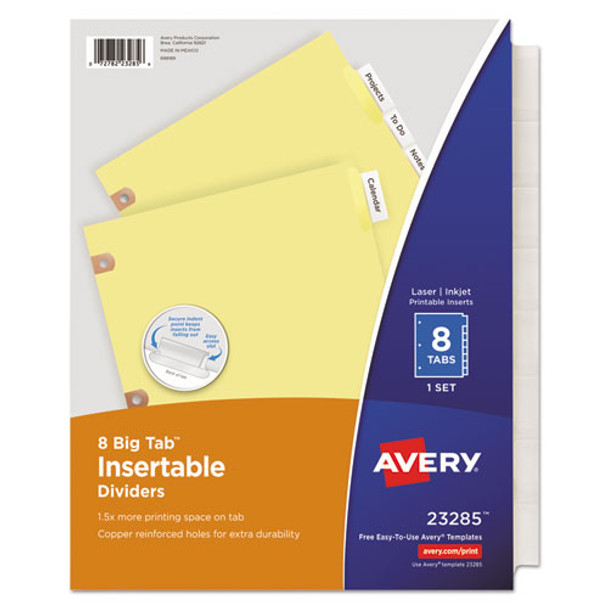 Insertable Big Tab Dividers, 8-tab, Letter - DAVE23285