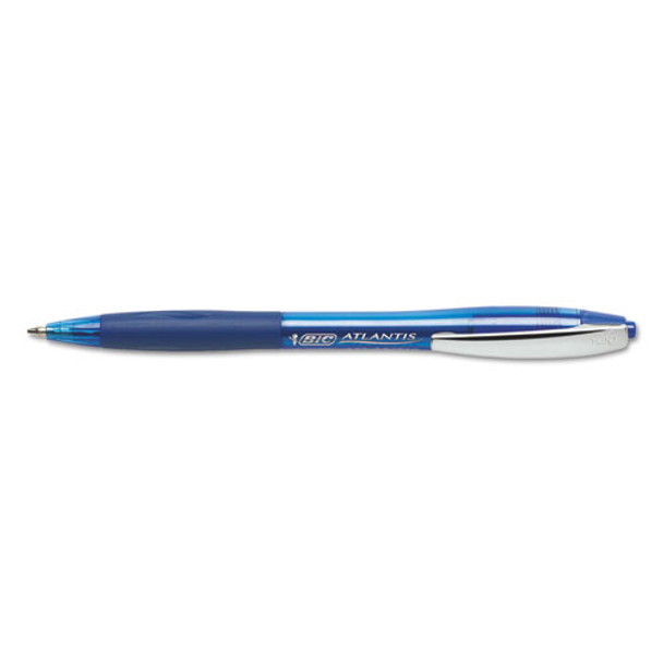 Atlantis Retractable Ballpoint Pen, Medium 1mm, Blue Ink/barrel, Dozen