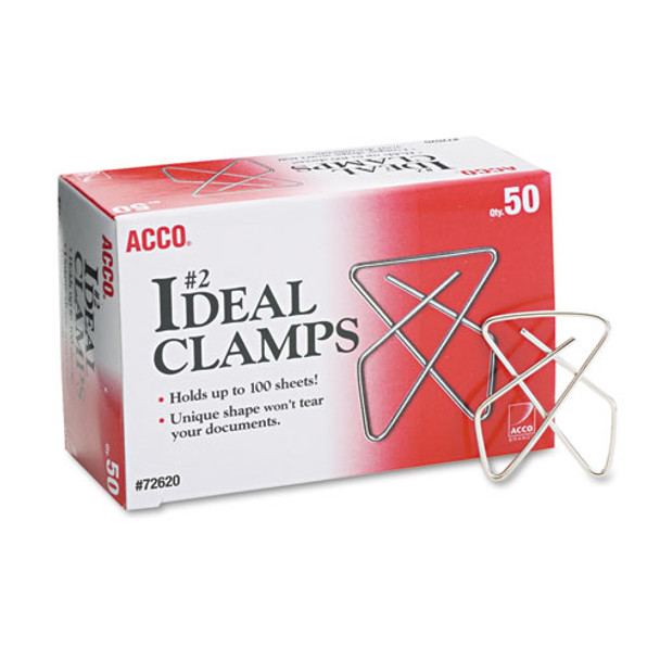 Ideal Clamps, Small (no. 2), Silver, 50/box