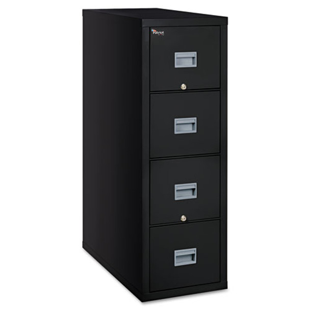 Patriot Insulated Four-drawer Fire File, 17.75w X 31.63d X 52.75h, Black