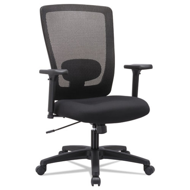 Alera Envy Series Mesh High-back Swivel/tilt Chair, Supports Up To 250 Lbs., Black Seat/black Back, Black Base