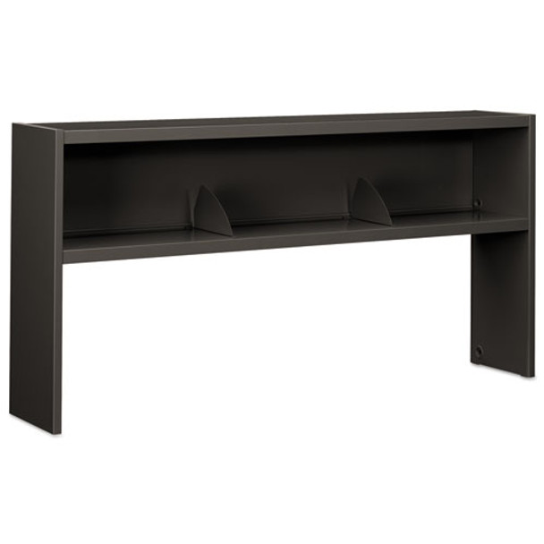 38000 Series Stack On Open Shelf Hutch, 72w X 13.5d X 34.75h, Charcoal