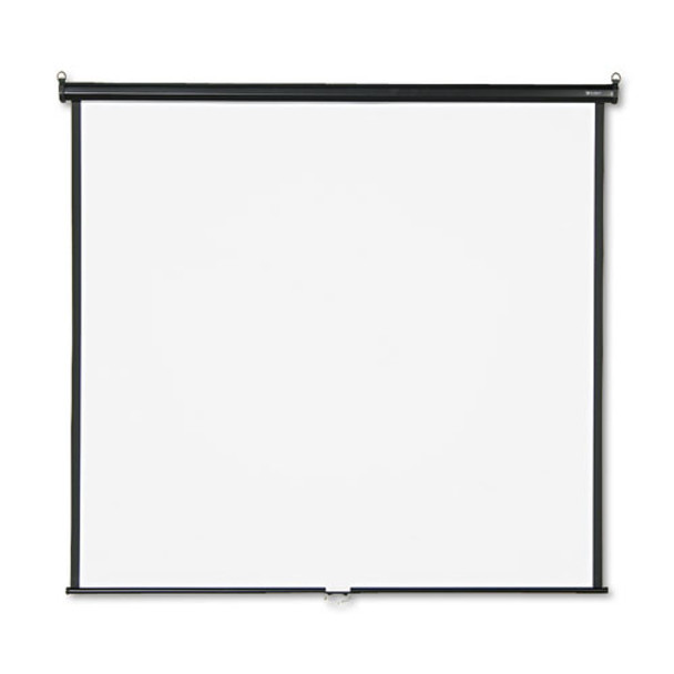 Wall Or Ceiling Projection Screen, 70 X 70, White Matte, Black Matte Casing