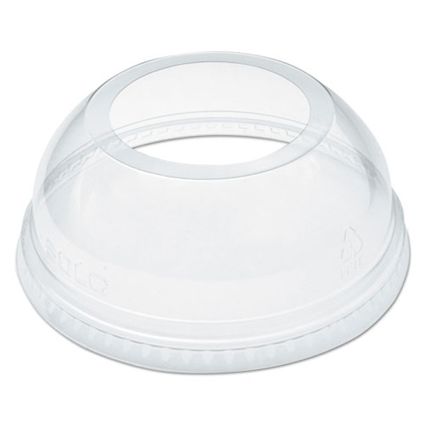 Open-top Dome Lid For 16-24 Oz Plastic Cups, Clear, 1.9"dia Hole, 1000/carton