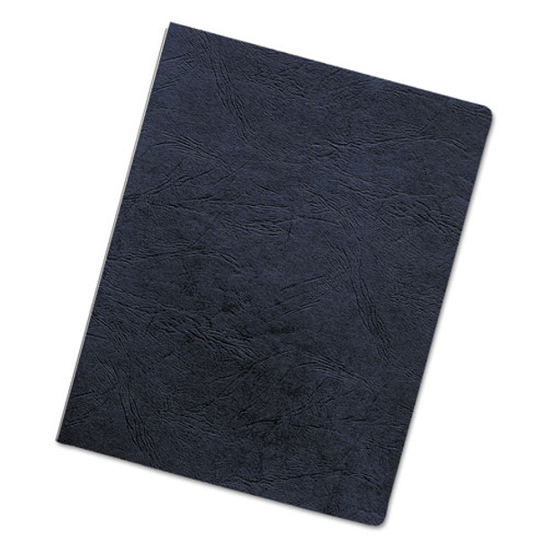 Executive Leather-like Presentation Cover, Round, 11-1/4 X 8-3/4, Navy, 50/pk