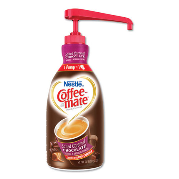 Liquid Creamer Pump Bottle, Salted Caramel Chocolate, 1.5 Liter