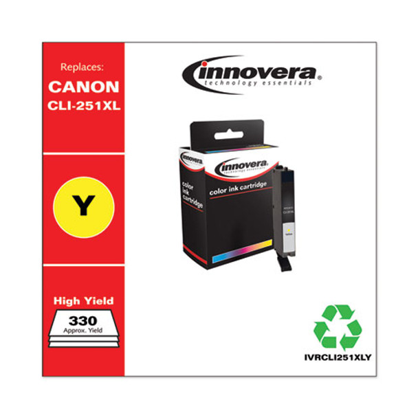 Remanufactured 6451b001 (cli-251xl) High-yield Ink, 685 Page-yield, Yellow