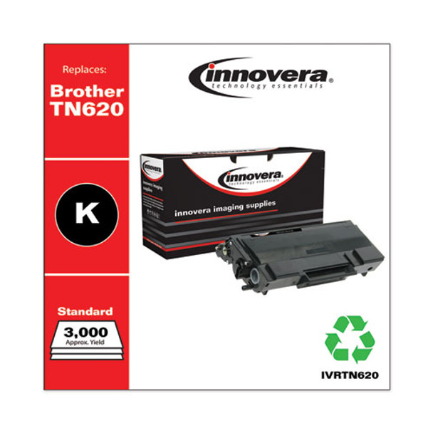 Remanufactured Black Toner Cartridge, Replacement For Brother Tn620, 3,000 Page-yield