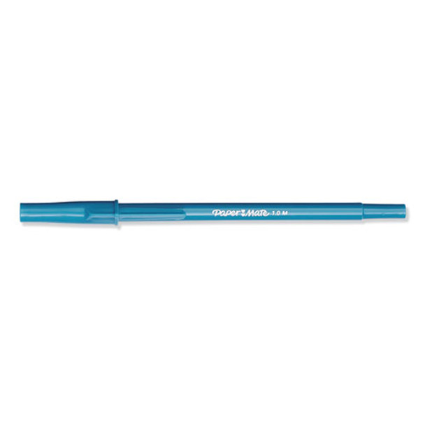 Write Bros. Stick Ballpoint Pen, Medium 1mm, Blue Ink/barrel, Dozen