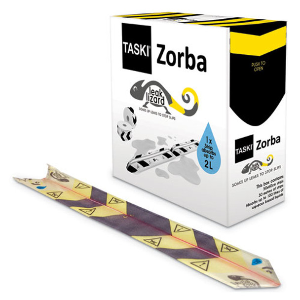 Zorba Absorbent Control Strips, 0.5 Gal, 4.7" X 23.6", 50/pack