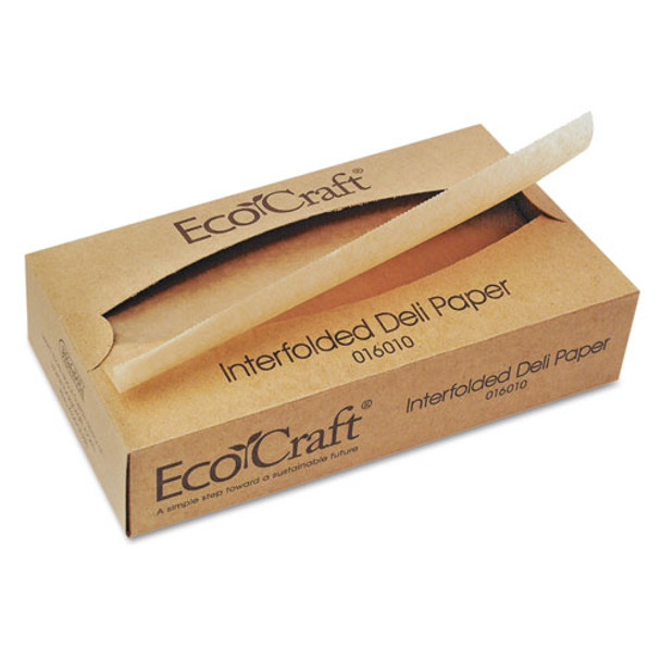 Ecocraft Interfolded Soy Wax Deli Sheets, 10 X 10 3/4, 500/box, 12 Boxes/carton