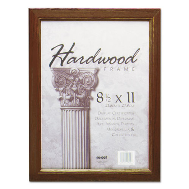 Solid Oak Hardwood Frame, 8-1/2 X 11, Walnut Finish