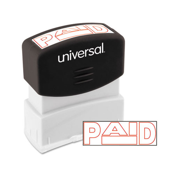 Message Stamp, Paid, Pre-inked One-color, Red