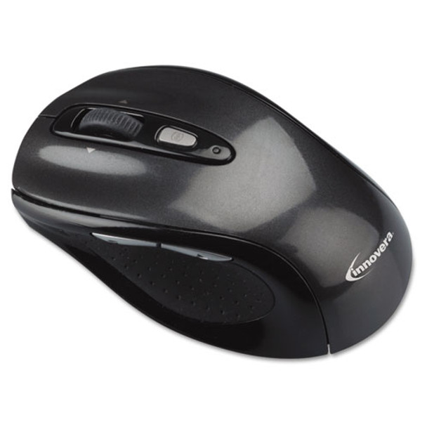 Wireless Optical Mouse With Micro Usb, 2.4 Ghz Frequency/32 Ft Wireless Range, Left/right Hand Use, Gray/black