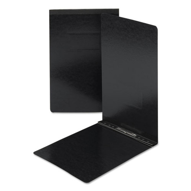 End Opening Pressboard Report Cover, Prong Fastener, Legal, Black