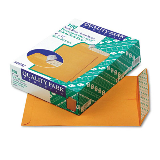 Redi-strip Catalog Envelope, #10 1/2, Cheese Blade Flap, Redi-strip Closure, 9 X 12, Brown Kraft, 100/box