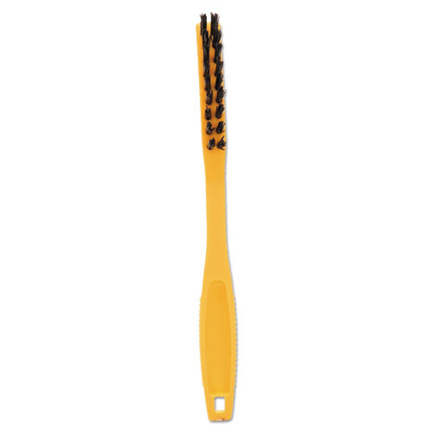 Synthetic-fill Tile & Grout Brush, 8 1/2" Long, Yellow Plastic Handle