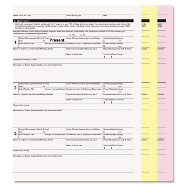 Digital Carbonless Paper, 3-part, 8.5 X 11, White/canary/pink, 835/carton - DICX90771008