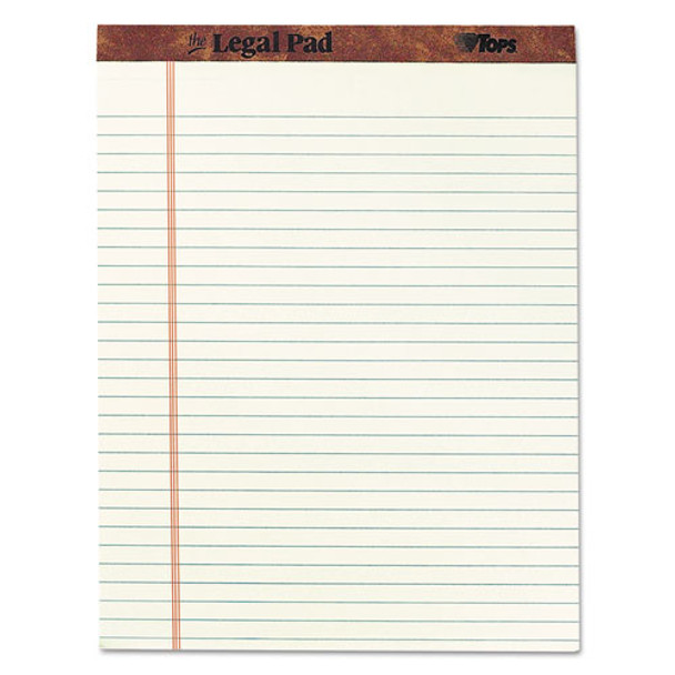 "the Legal Pad" Ruled Pads, Wide/legal Rule, 8.5 X 11.75, Green Tint, 50 Sheets, Dz