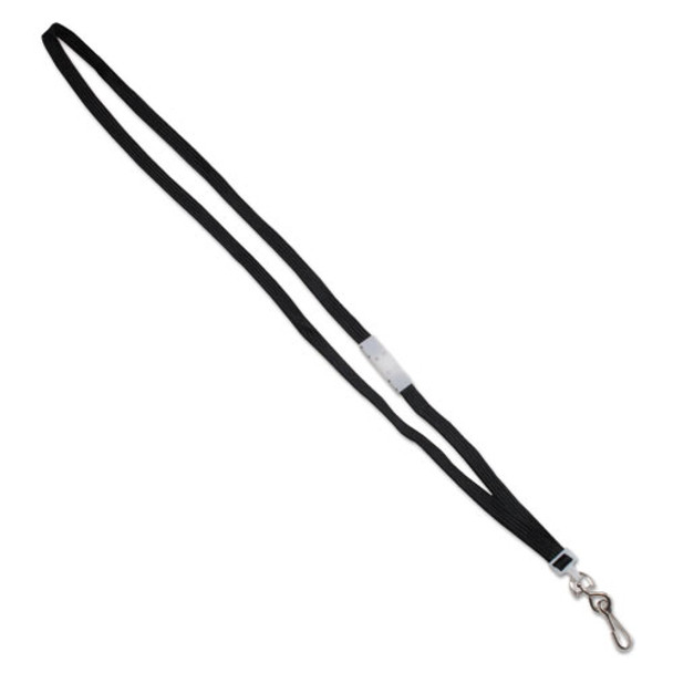 Deluxe Safety Lanyards, J-hook Style, 36" Long, Black, 24/box