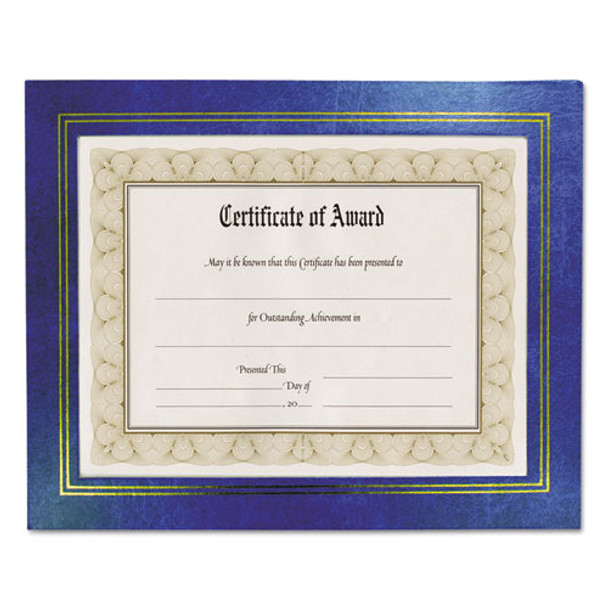 Leatherette Document Frame, 8-1/2 X 11, Blue, Pack Of Two